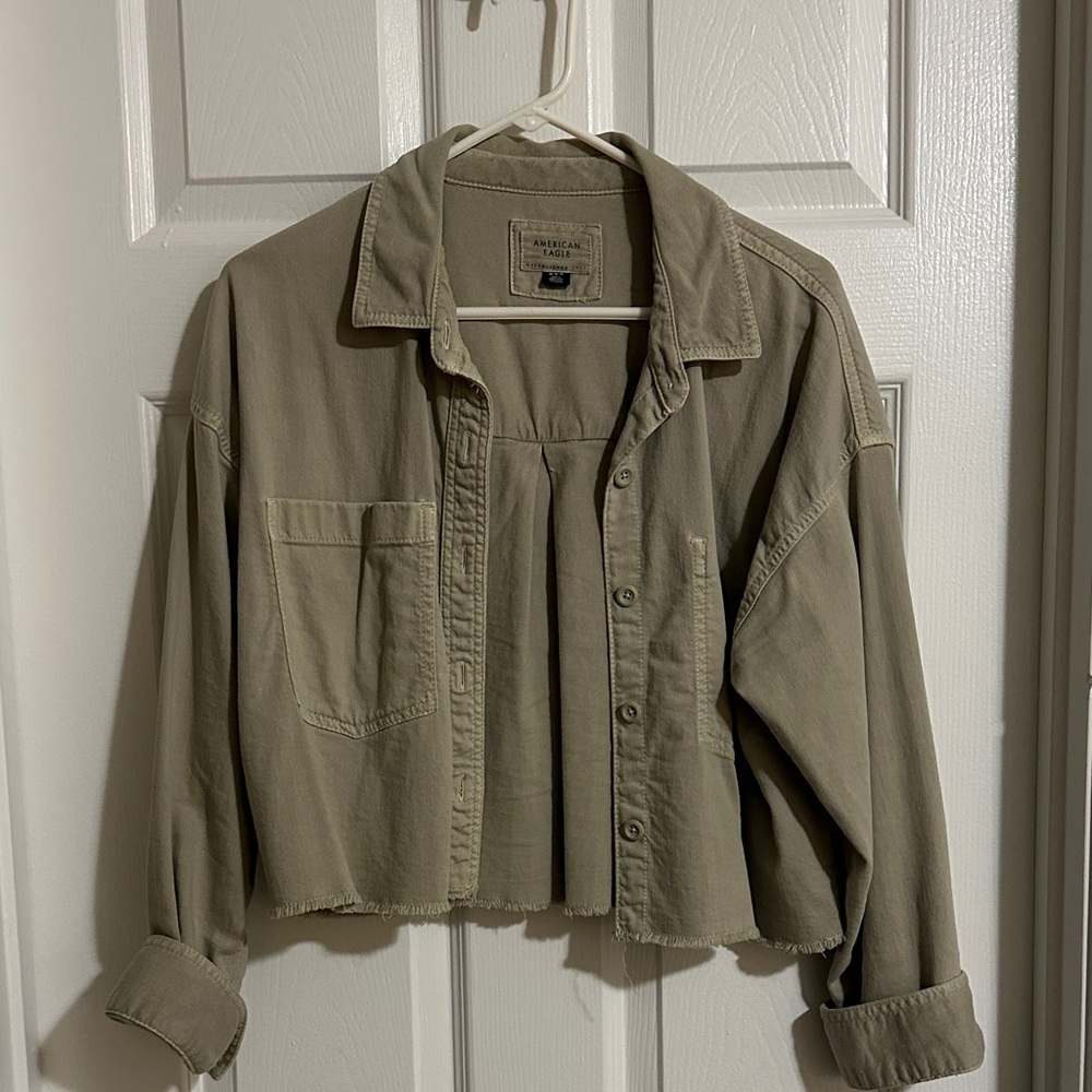 American Eagle Cropped Utility Jacket - image 1